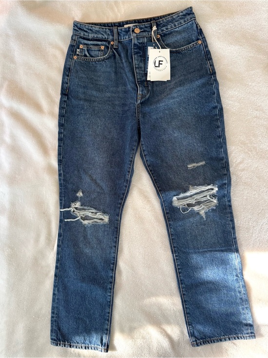 Lovers + Friends Denim - NEW WITH TAGS! Lovers + Friends Reece High Rise Rigid Slim Straight Jeans